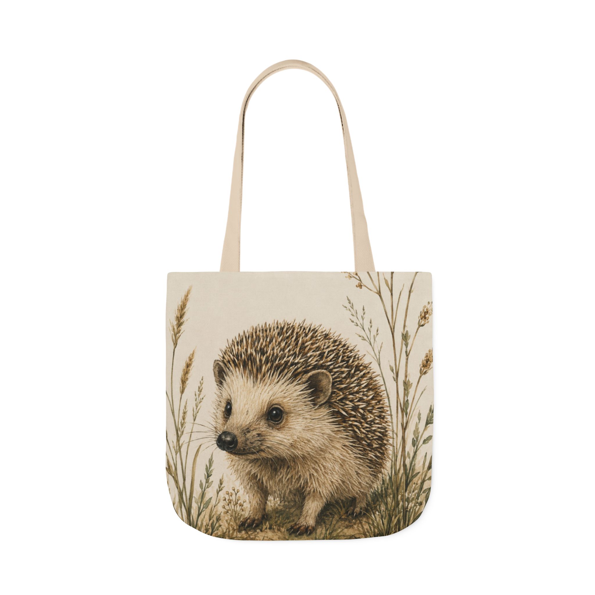 Hedgehog Canvas Tote Bag— Woodland Animal Art Tote - Image 8