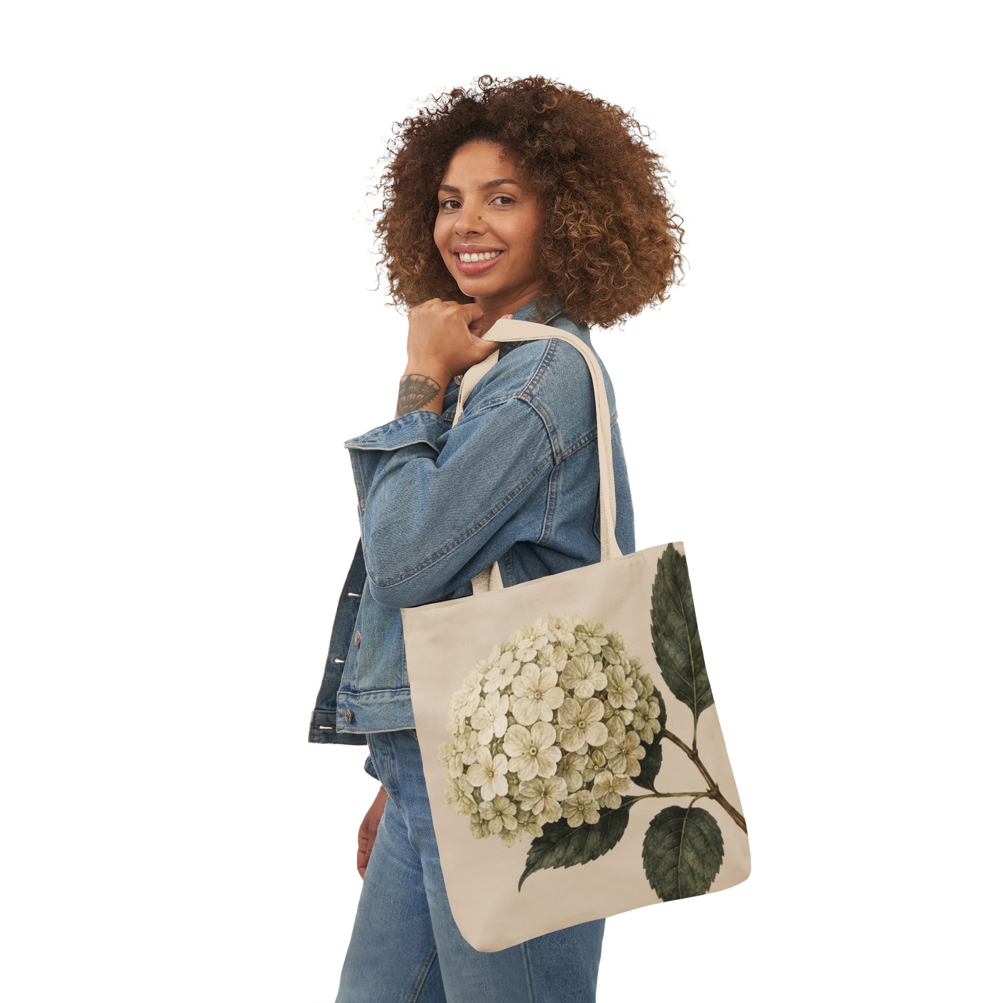 Hydrangea Botanical Tote Bag — Vintage Floral Canvas Tote - Image 11