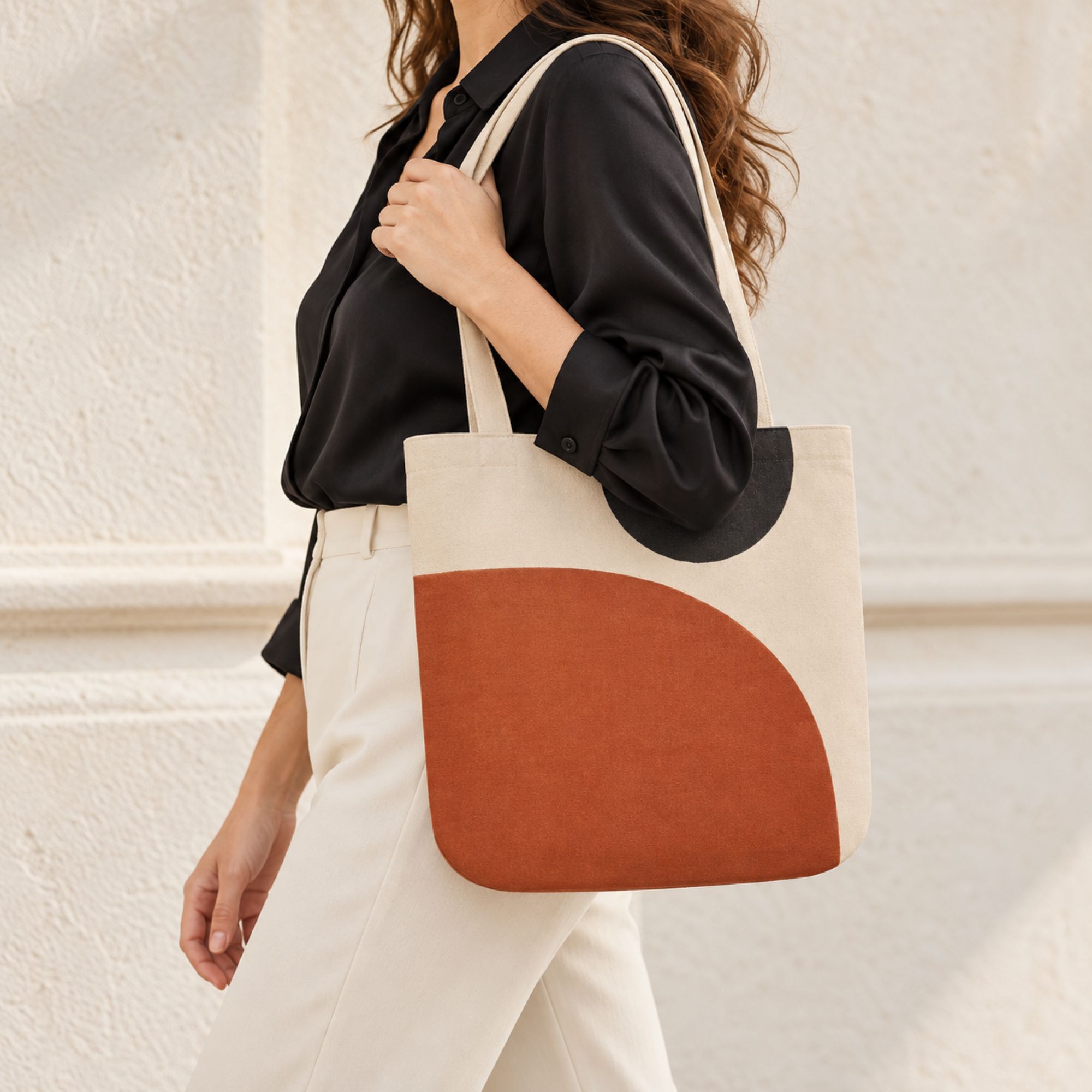 Terra Block Canvas Tote Bag - Image 2