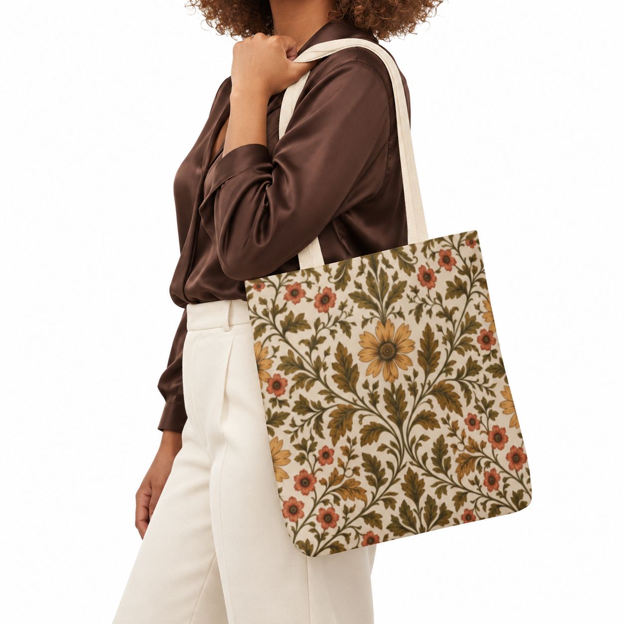 Willow Trellis Canvas Tote Bag - Image 2