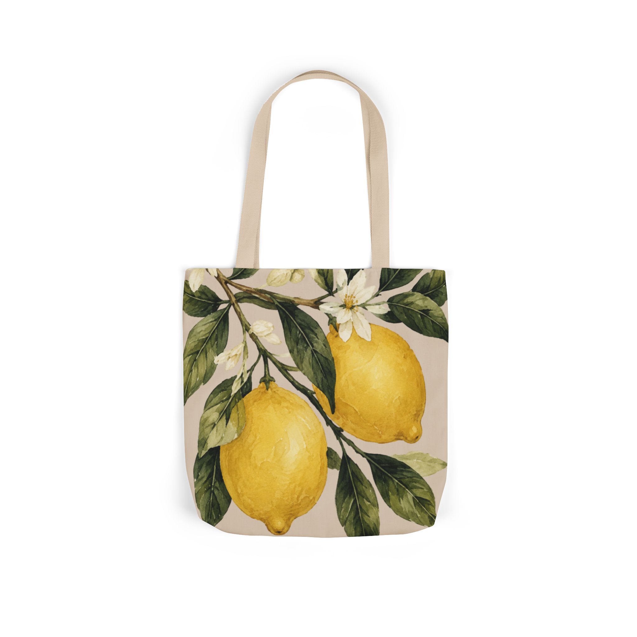 Lemon Canvas Tote Bag - Image 2