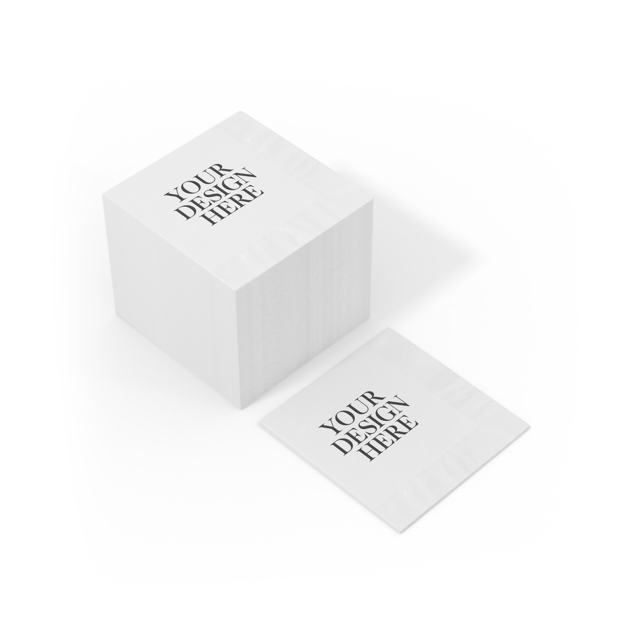 White Coined Napkins — Custom Printed Cocktail Napkins - Image 2