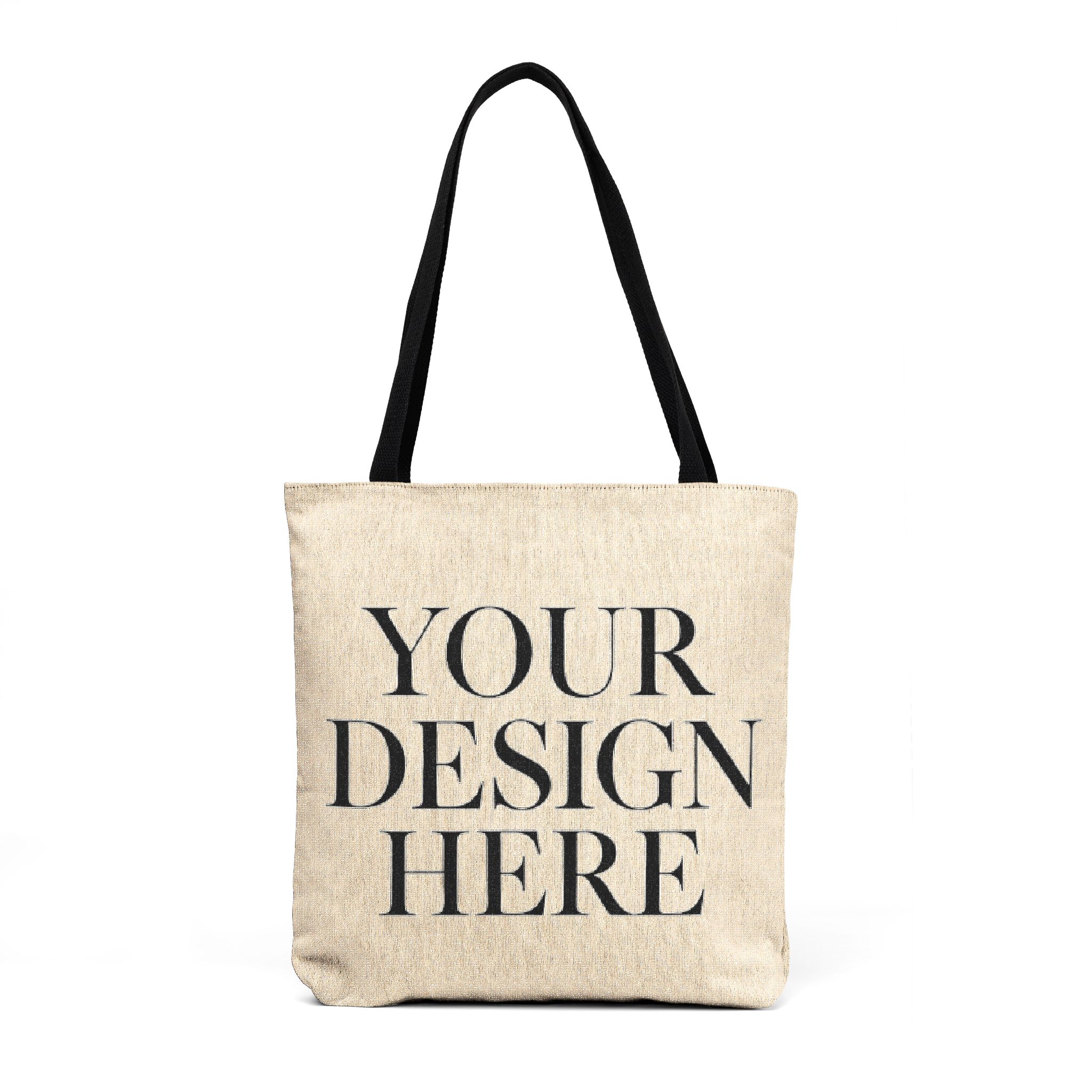 Woven Tote — Customizable Neutral Burlap Design Tote Bag