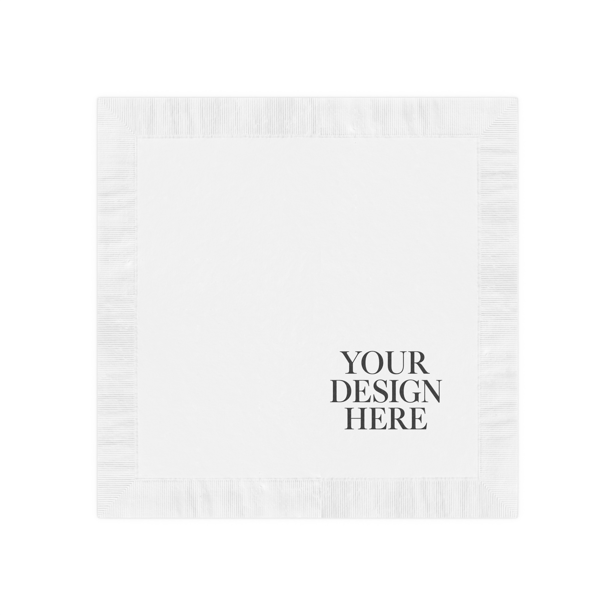 White Coined Napkins — Custom Printed Cocktail Napkins