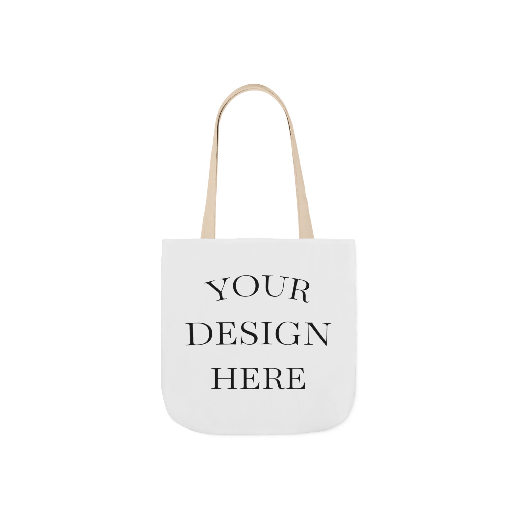 Canvas Tote Bag — Customizable Printed Tote with Color Strap Options