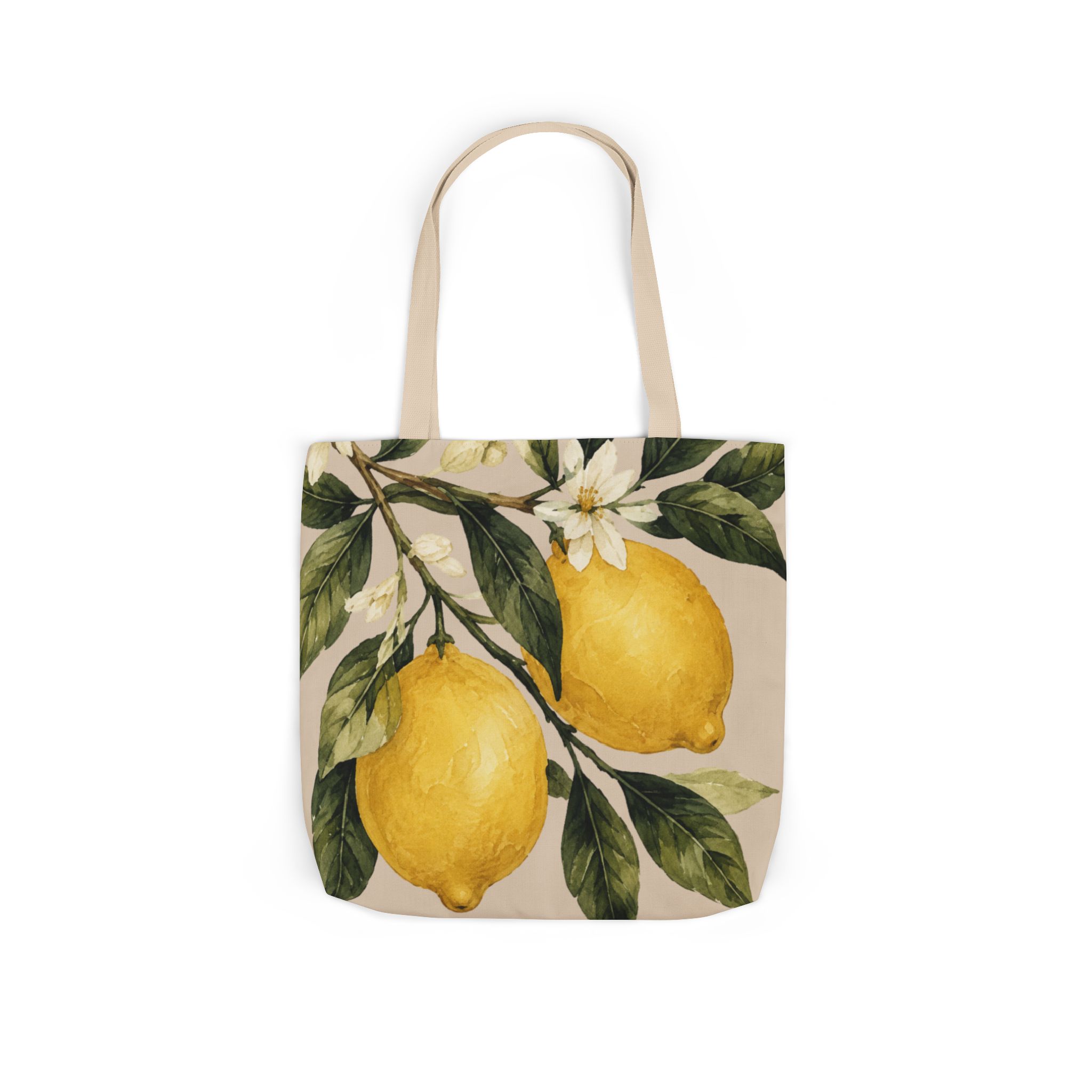 Lemon Canvas Tote Bag - Image 3