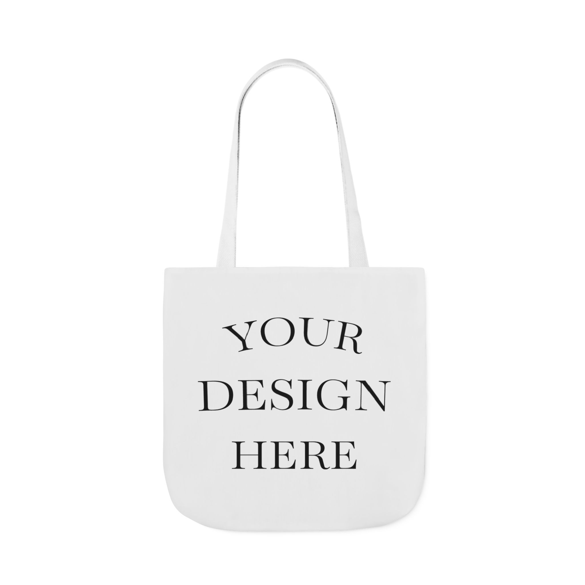Canvas Tote Bag — Customizable Printed Canvas Tote with Color Strap Options