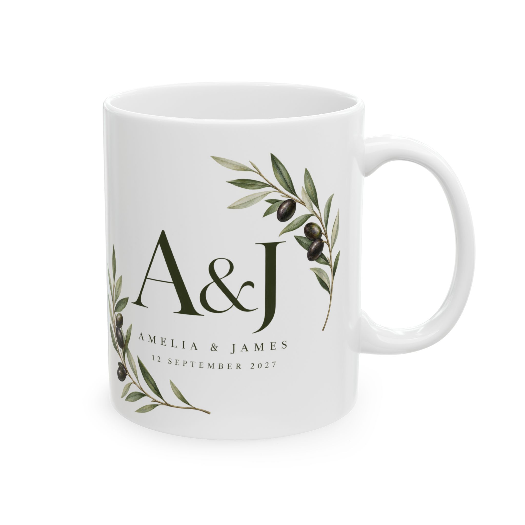 Custom Text Ceramic Mug — Personalized 11oz & 15oz Coffee Cup - Image 2