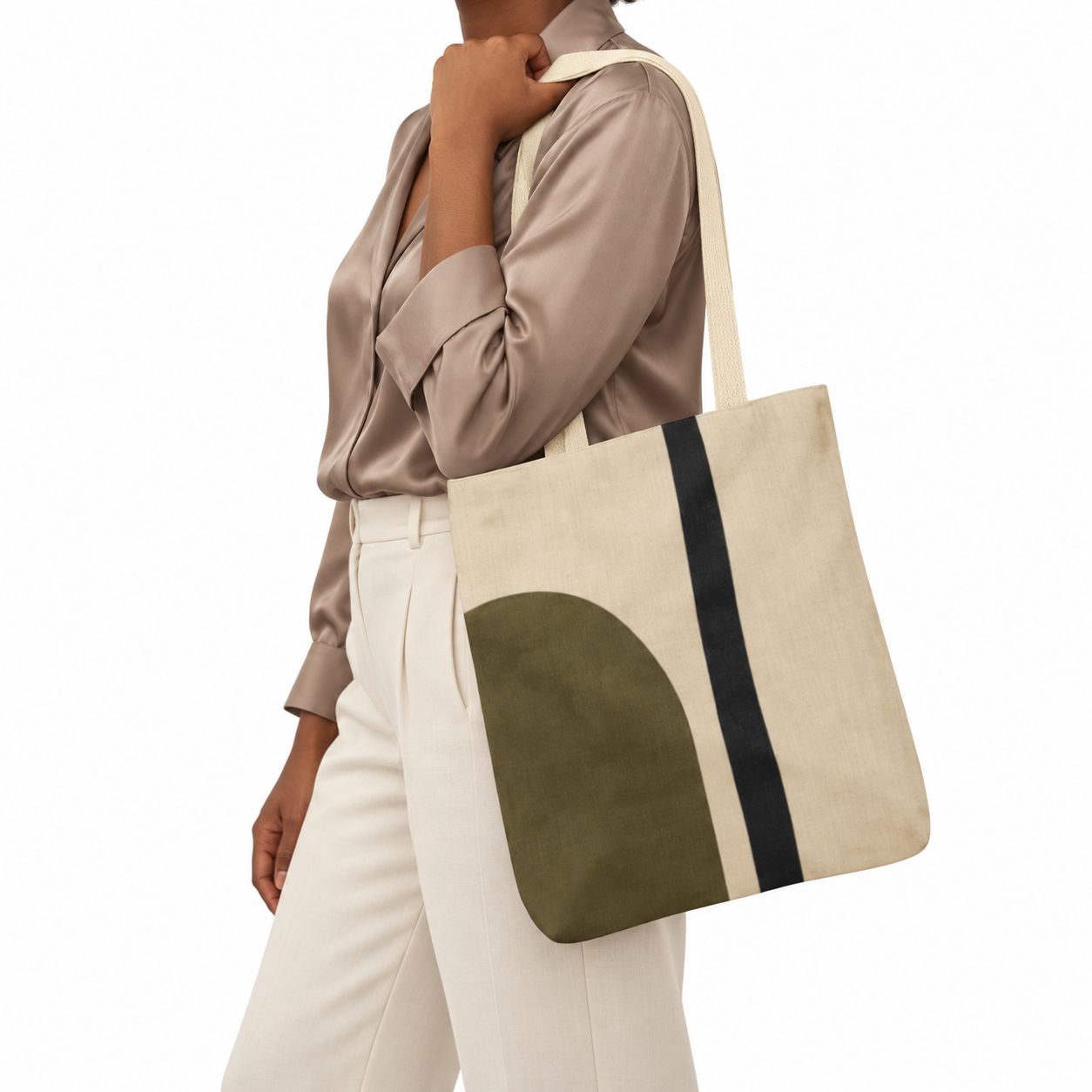 Nordic Line Canvas Tote Bag - Image 2