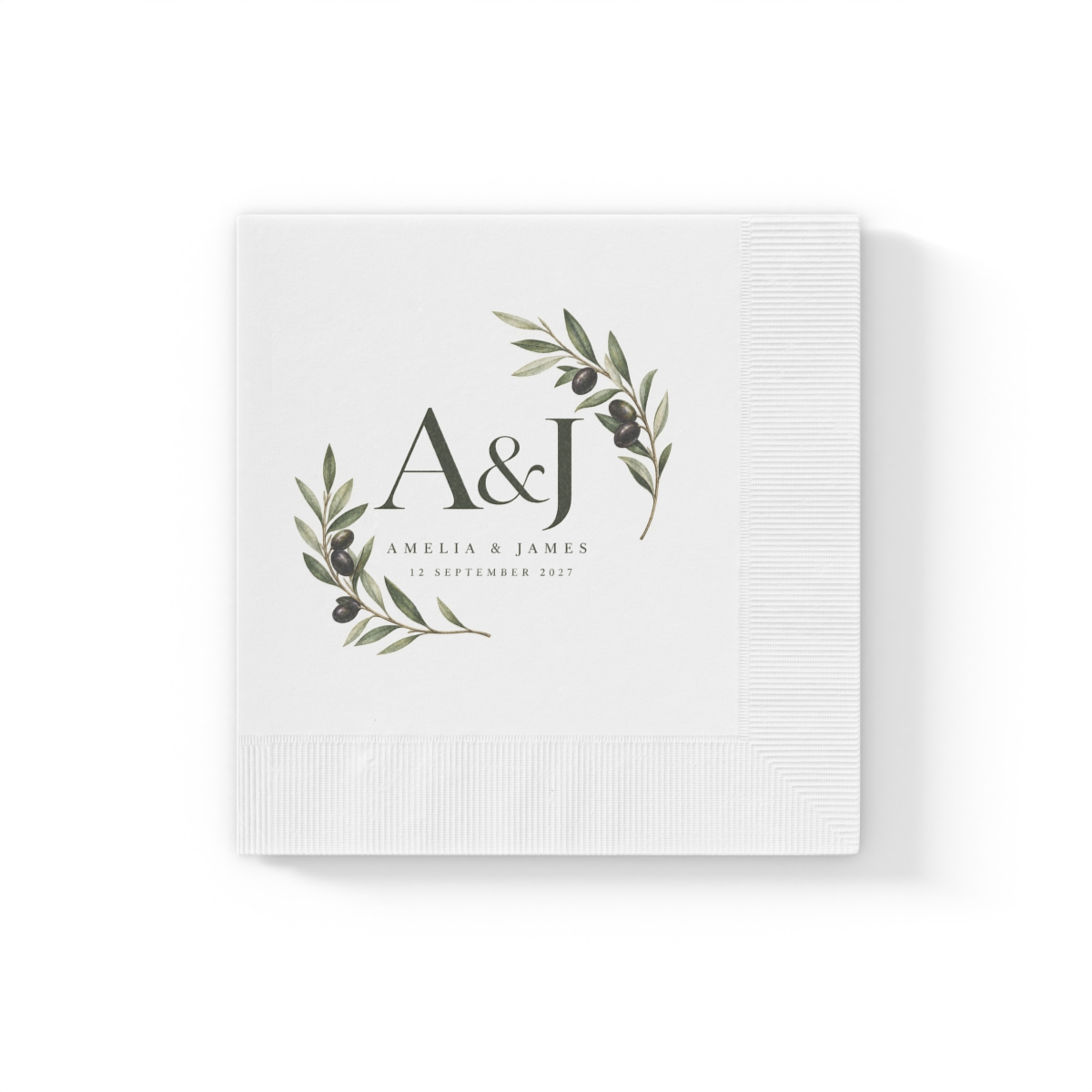 White Coined Napkins — Custom Printed Cocktail Napkins - Image 5