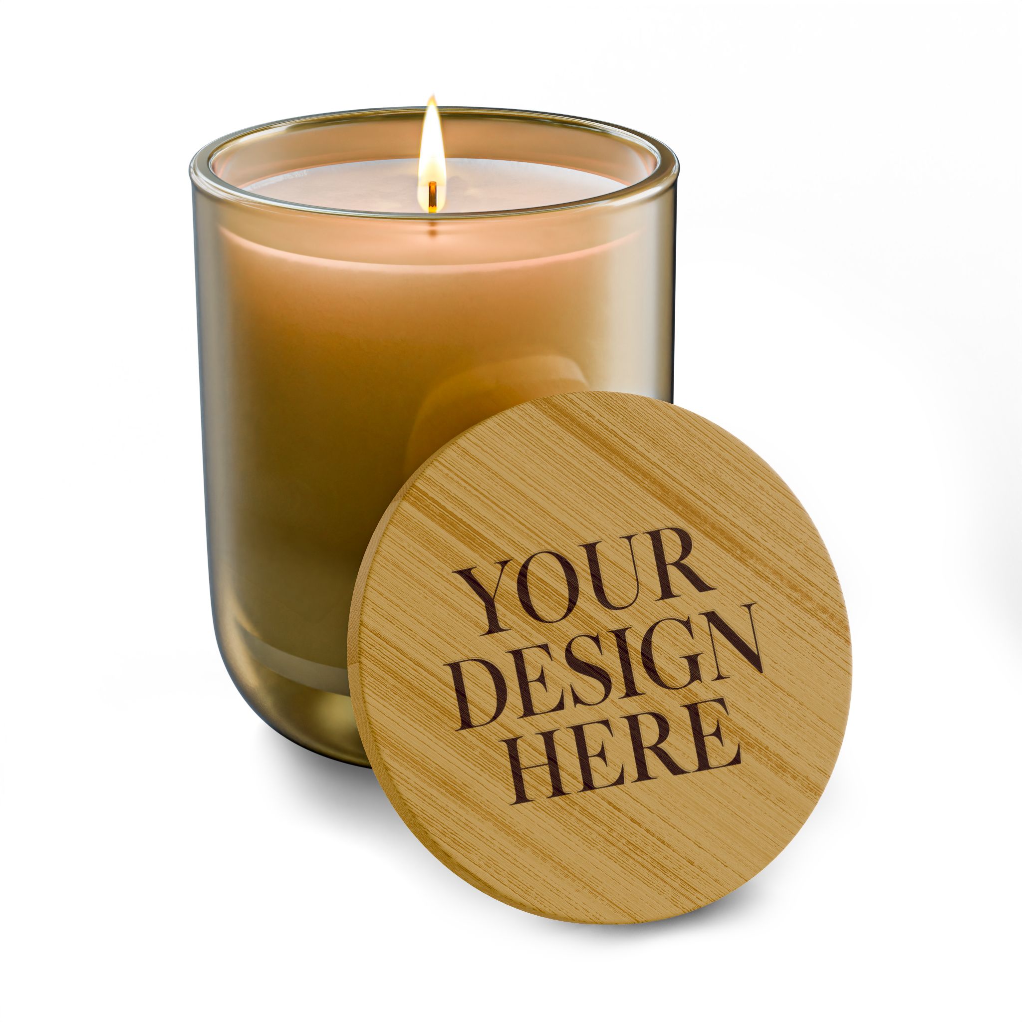 Engraved 14oz Scented Soy Candle — Bamboo Lid Aromatherapy Candle - Image 2