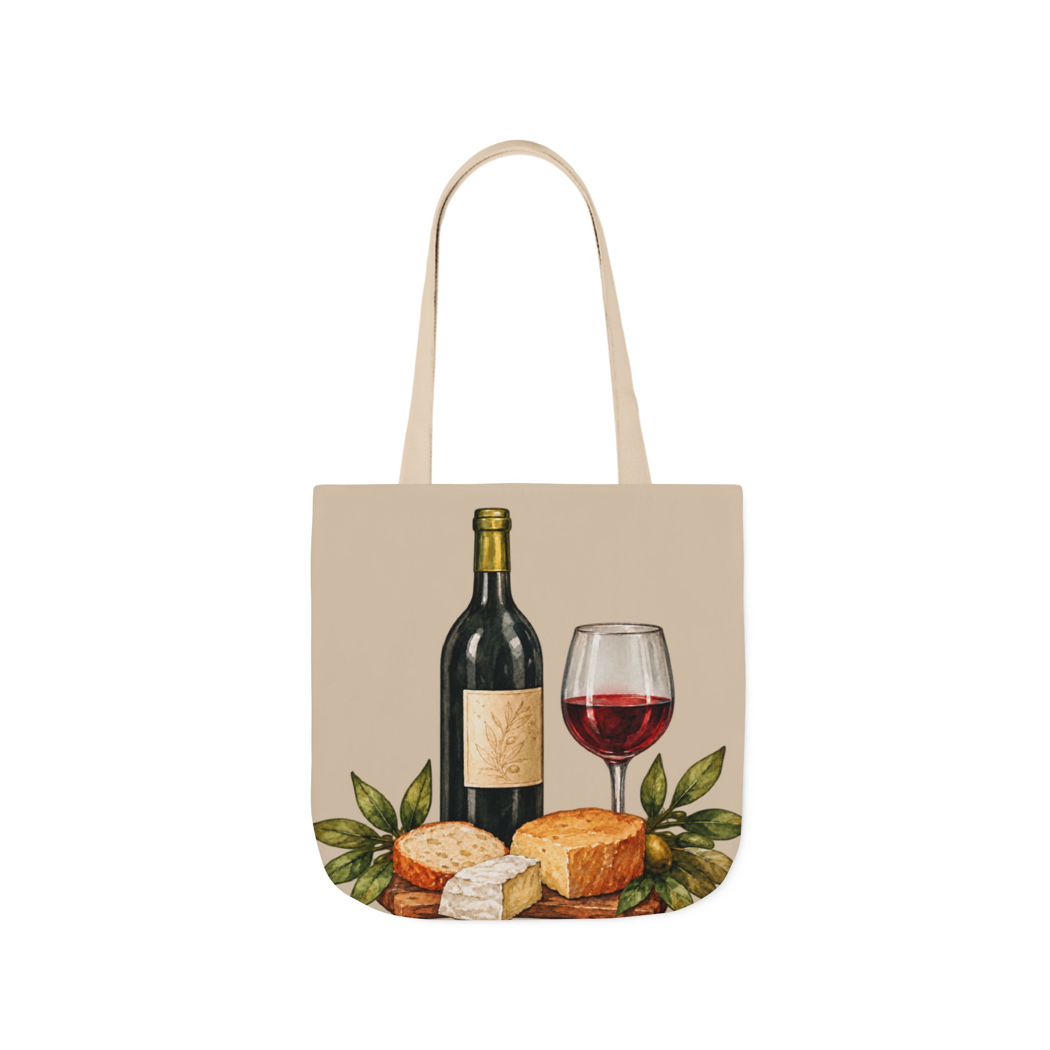Wine & Bread Canvas Tote Bag