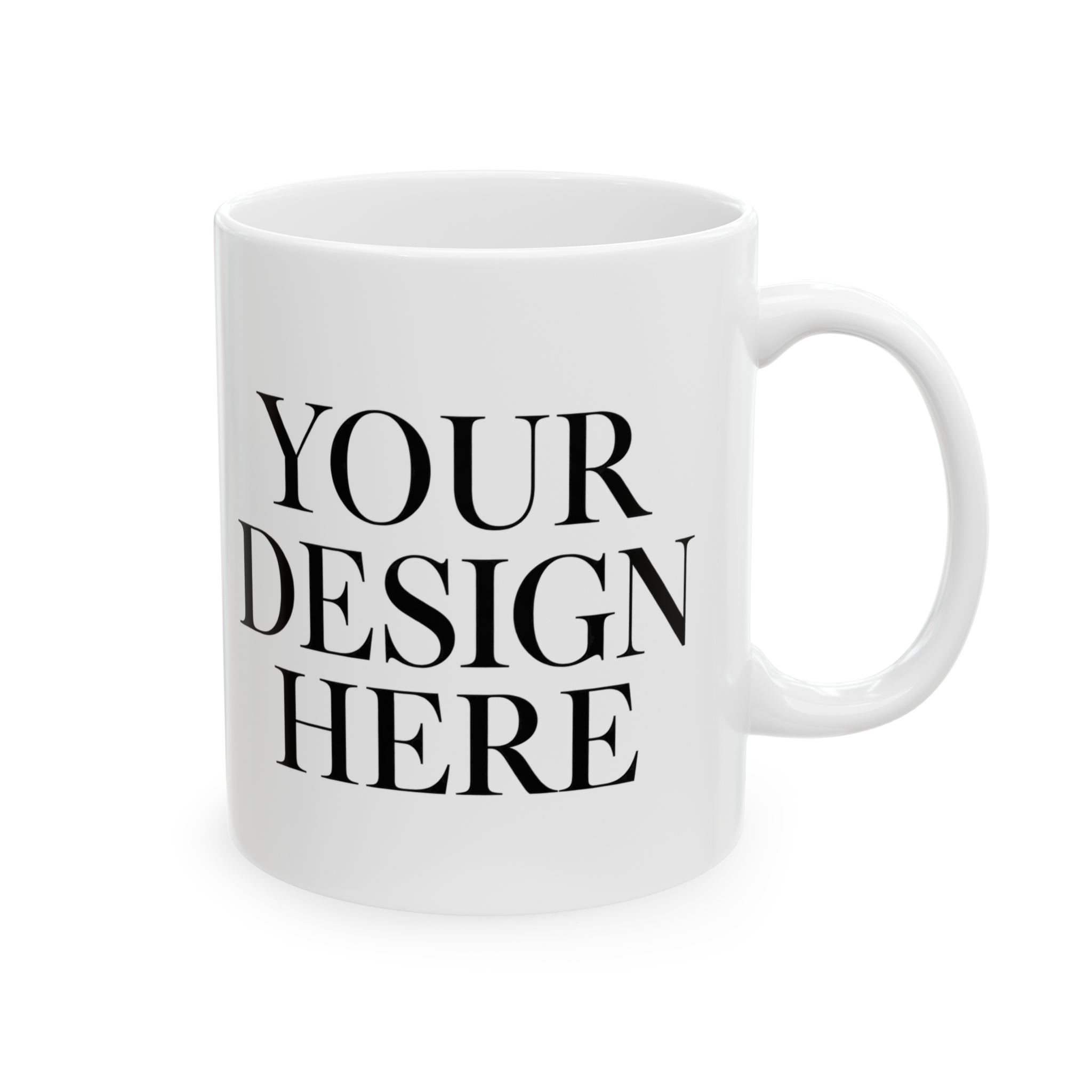 Personalized White Ceramic Mug – Custom Text Design (11oz &15oz)